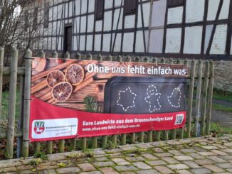 Kampagnenplakat „Ohne uns fehlt zu Weihnachten einfach was - Gans besonders an den Festtagen!“